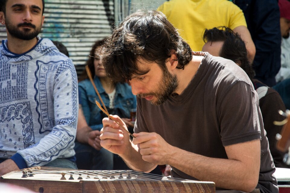 Street musician road istanbul photo