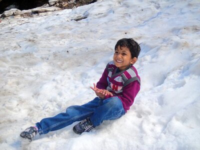 Child playing india photo
