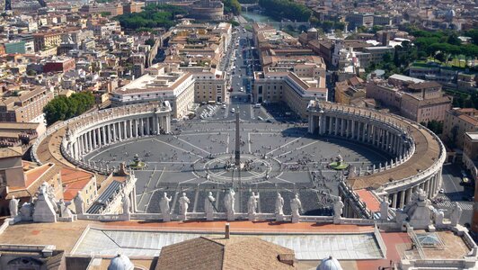 St peter's square view from st peter's basilica papstudienz photo