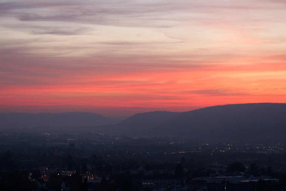 Afterglow sky sunset