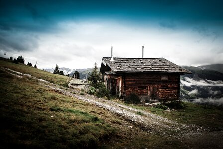 Austria mountain hut woodhouse
