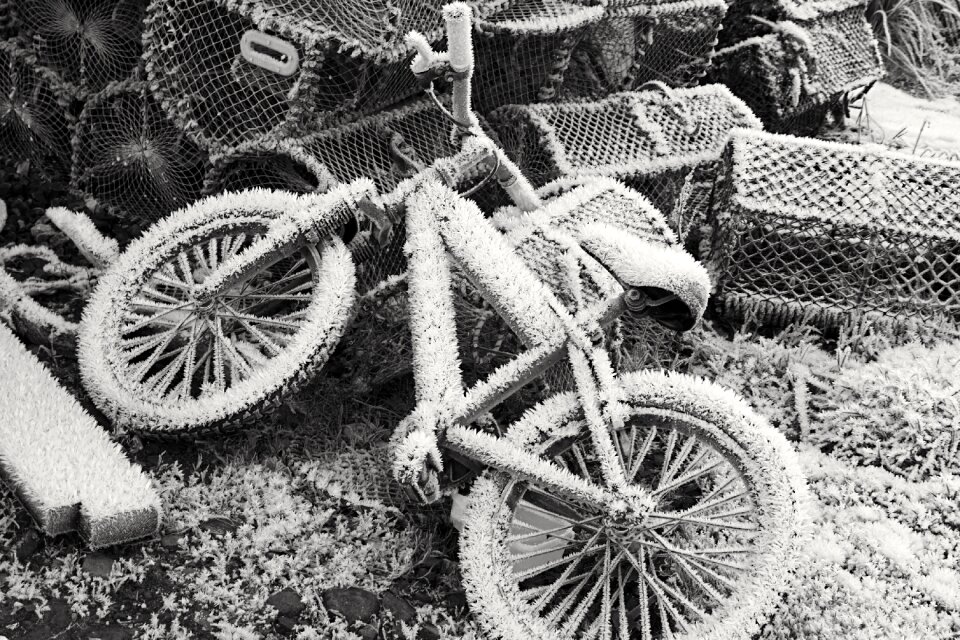 Snow cold bicycle