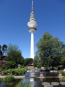 Tv tower planned un blomen botanical garden photo