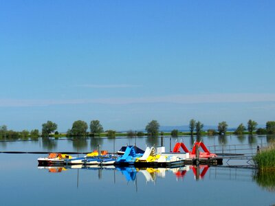 Water blue sky mirroring