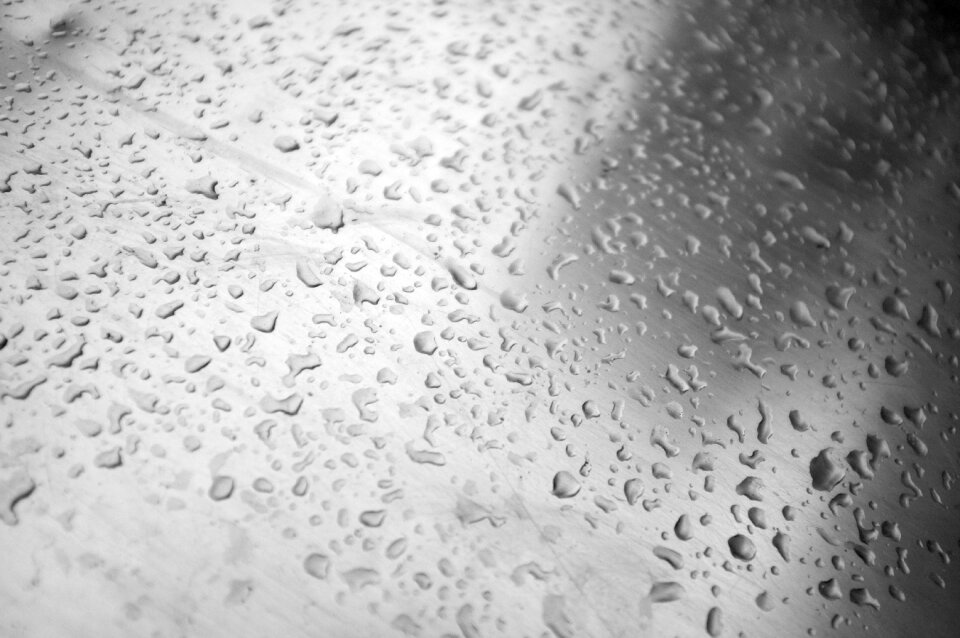 Metal water closeup
