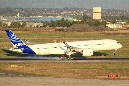 A350 aircraft landing