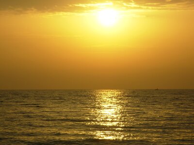 Sun sea sunrise photo