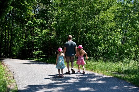 Father children away photo