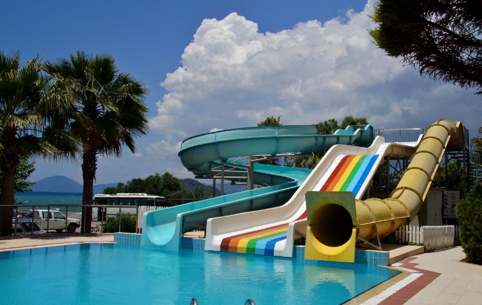 Swimming pool water sport aquapark