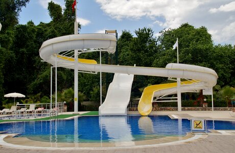 Slide water play swimming pool
