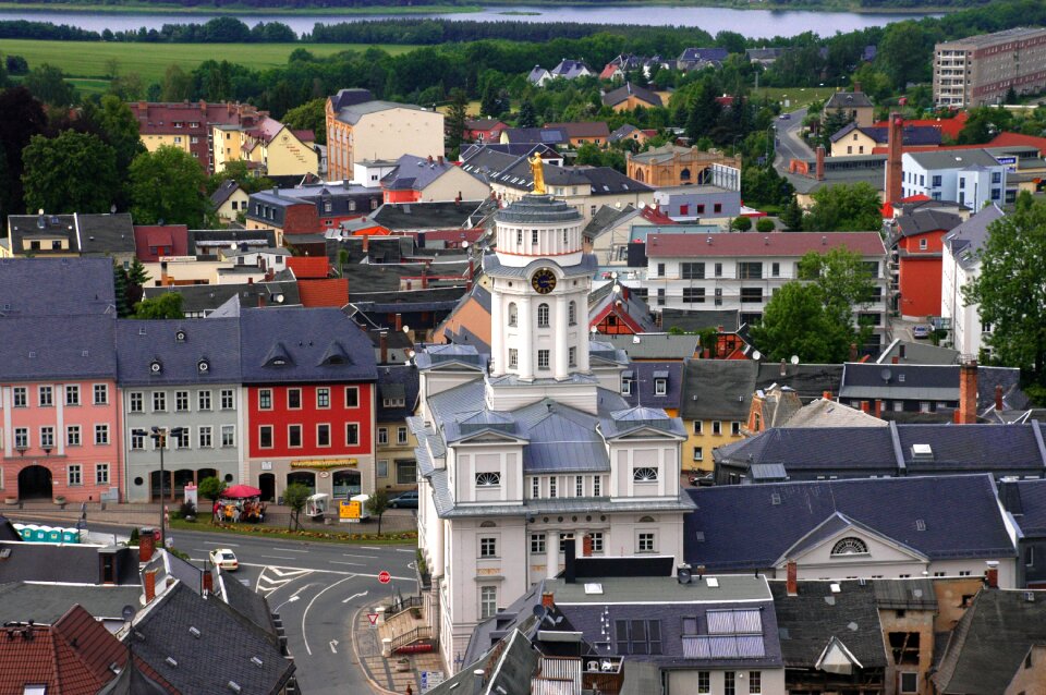 Aerial view marketplace gette