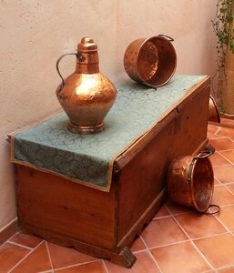 Rustic bronze trunk