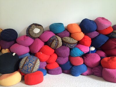 Pillow meditation colorful