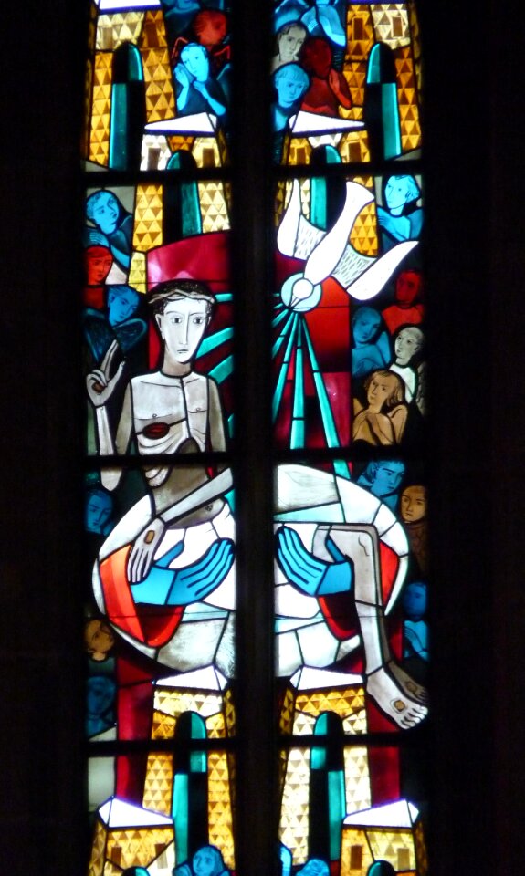 Church faith glass window