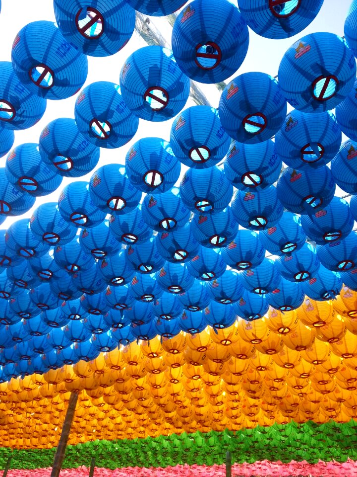 Section paper lamp the bulguksa temple
