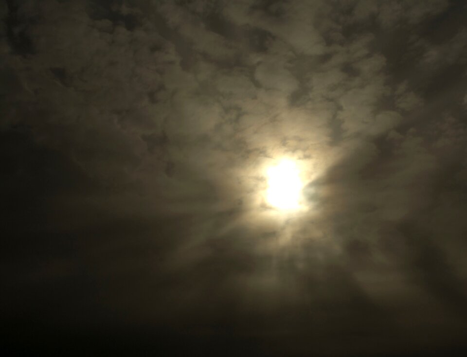 Clouds backlighting spiritual