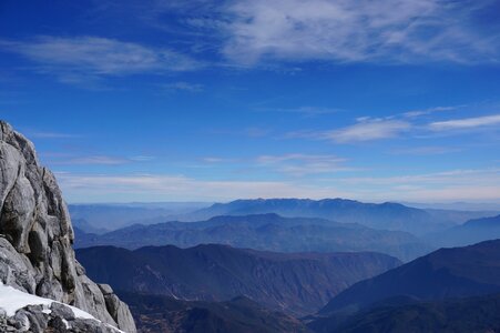 Natural landscape the jade dragon snow mountain in yunnan province