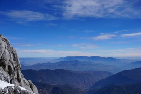 Natural landscape the jade dragon snow mountain in yunnan province photo