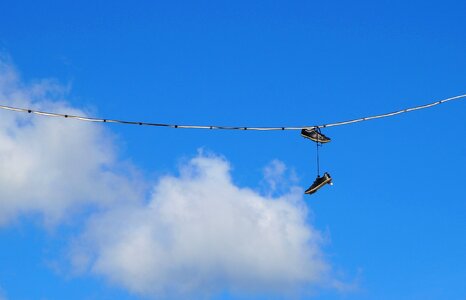Wire blue shoes