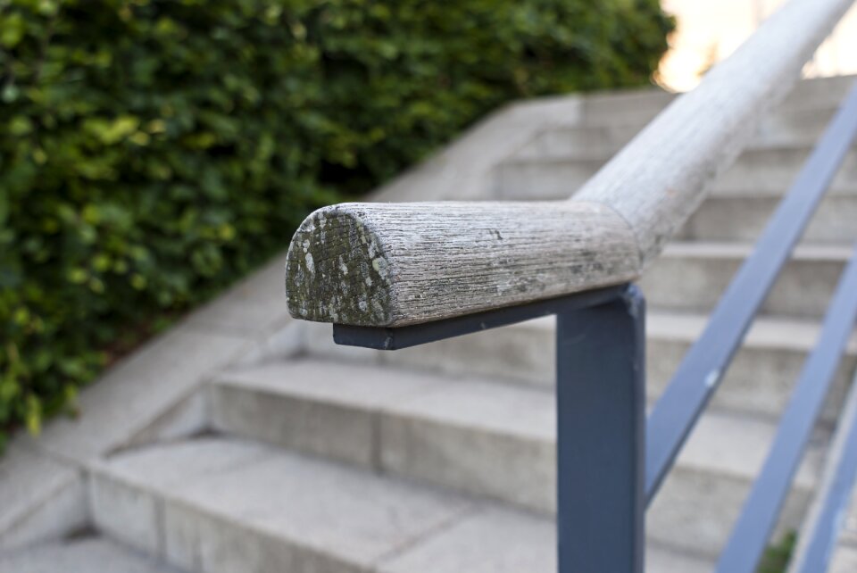 Wood outdoor steps