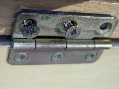Screw hinge metal fitting photo