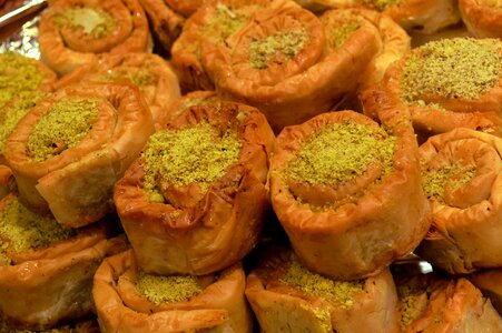 Tunisian food ethnic restaurant pistachio dessert photo