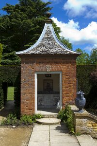 Sprocketted roof slate and leadwork architecture photo