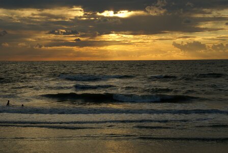 Sunset sea beach photo