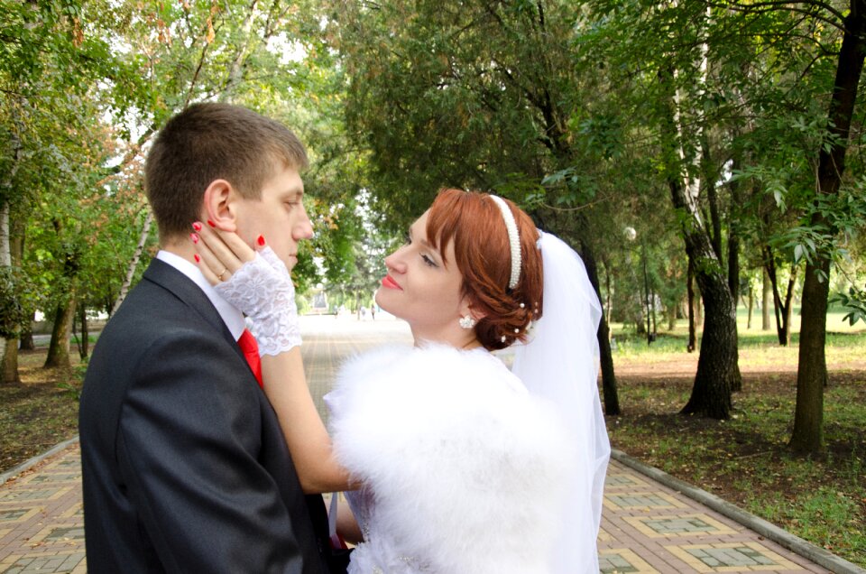 Bride stroll just married