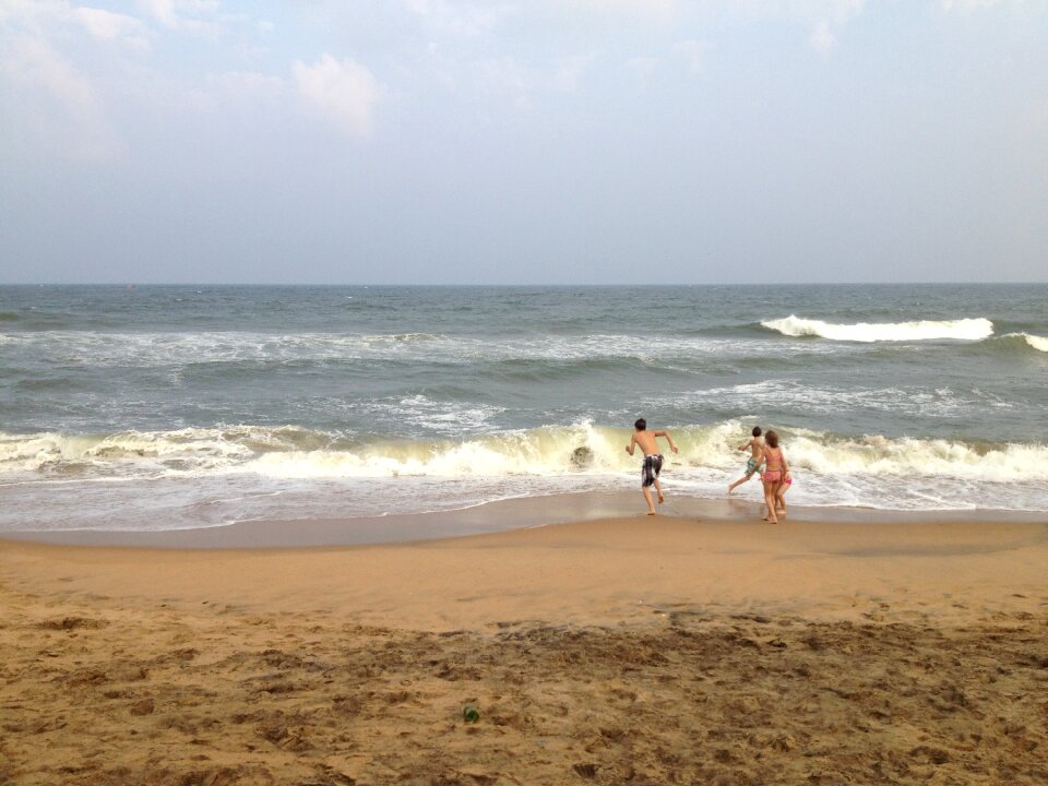 Beach windy ocean