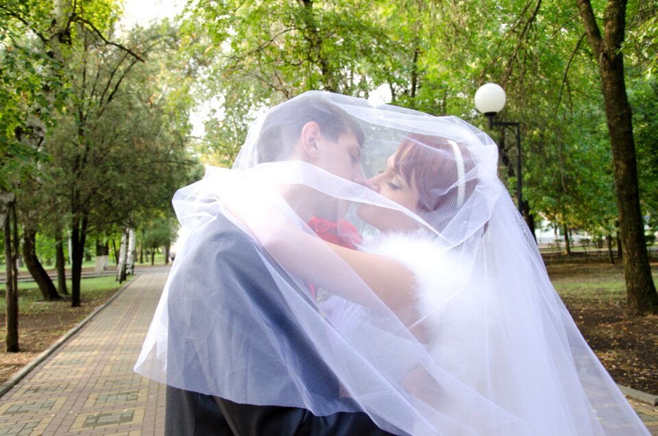 Bride stroll just married