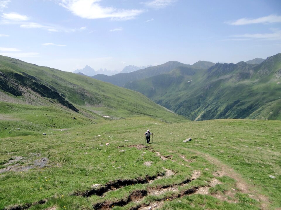 Hiking alone away