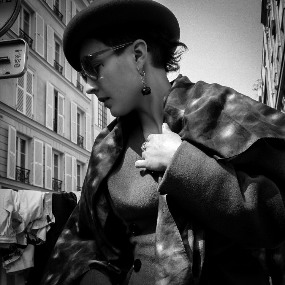 Woman paris flea market
