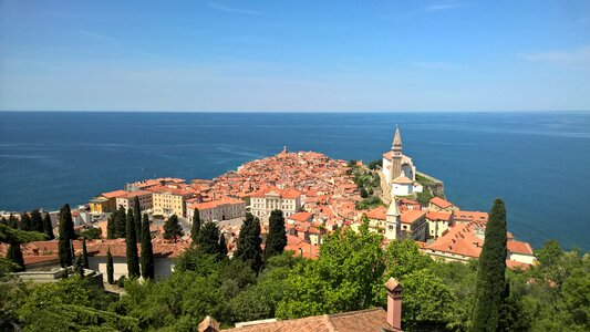 Town center port city piran