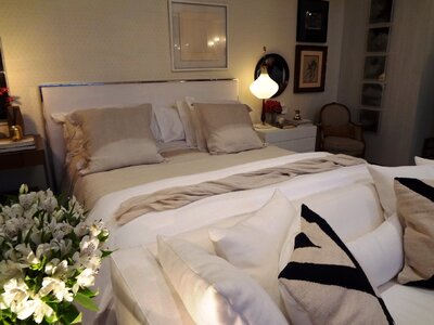 Double bed casa cor decoration photo