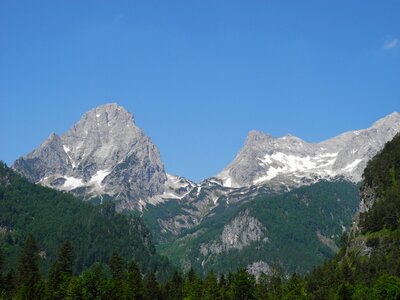 Rock sky alpine photo