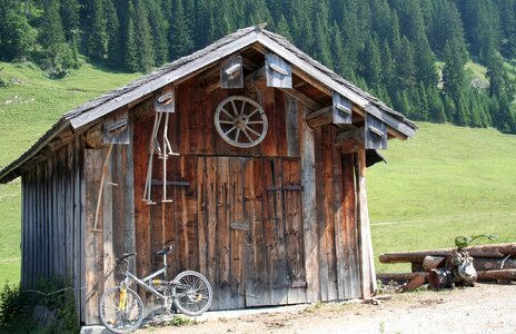Log cabin alpine allgäu photo
