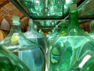 Alcohol stock green glass photo