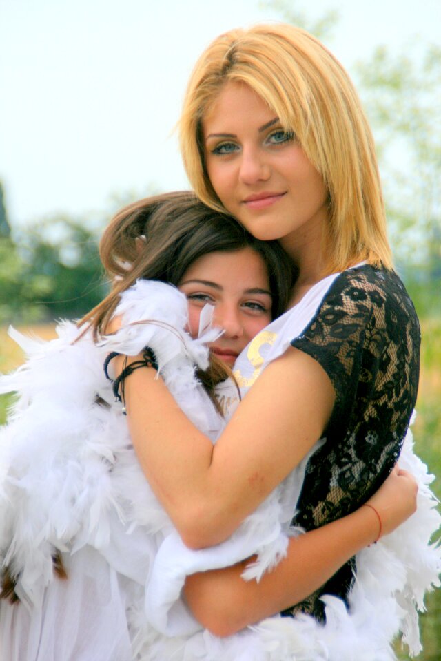 Happiness smile hug