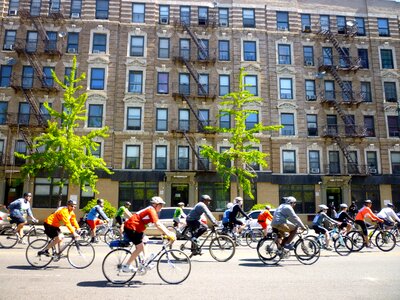 New york cyclists race