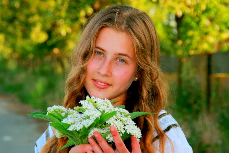 Portrait bouquet beauty