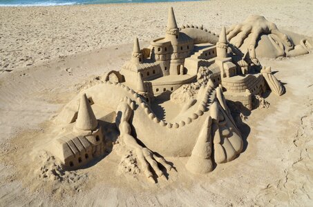 Sandburg sand sculpture sand beach photo