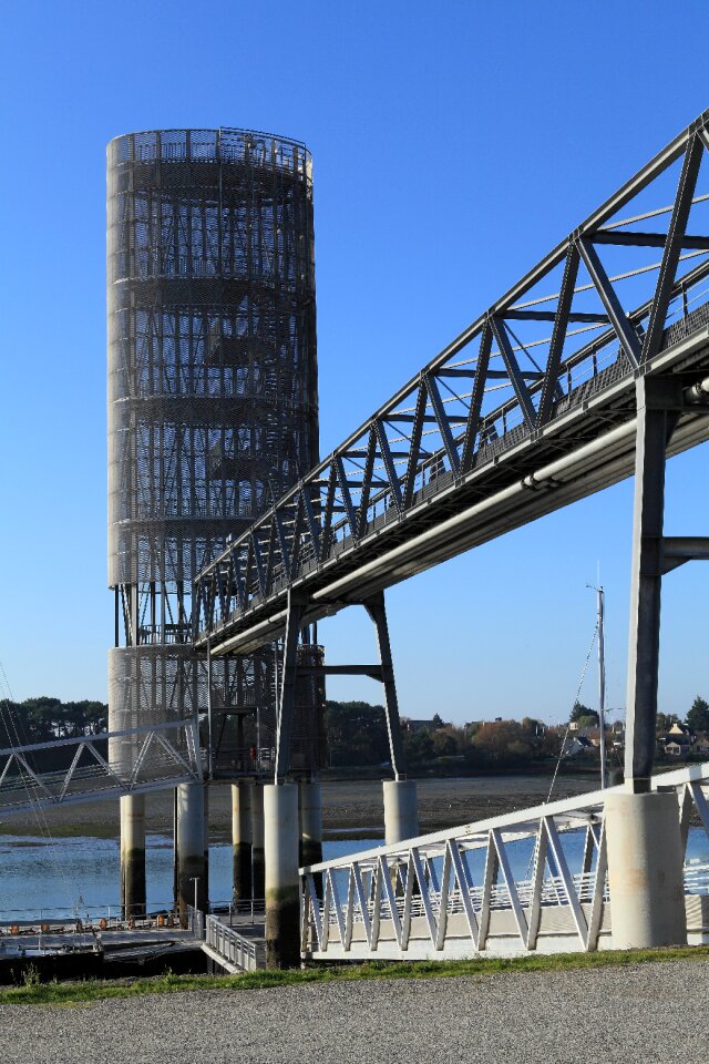 Modern architecture staircase tower