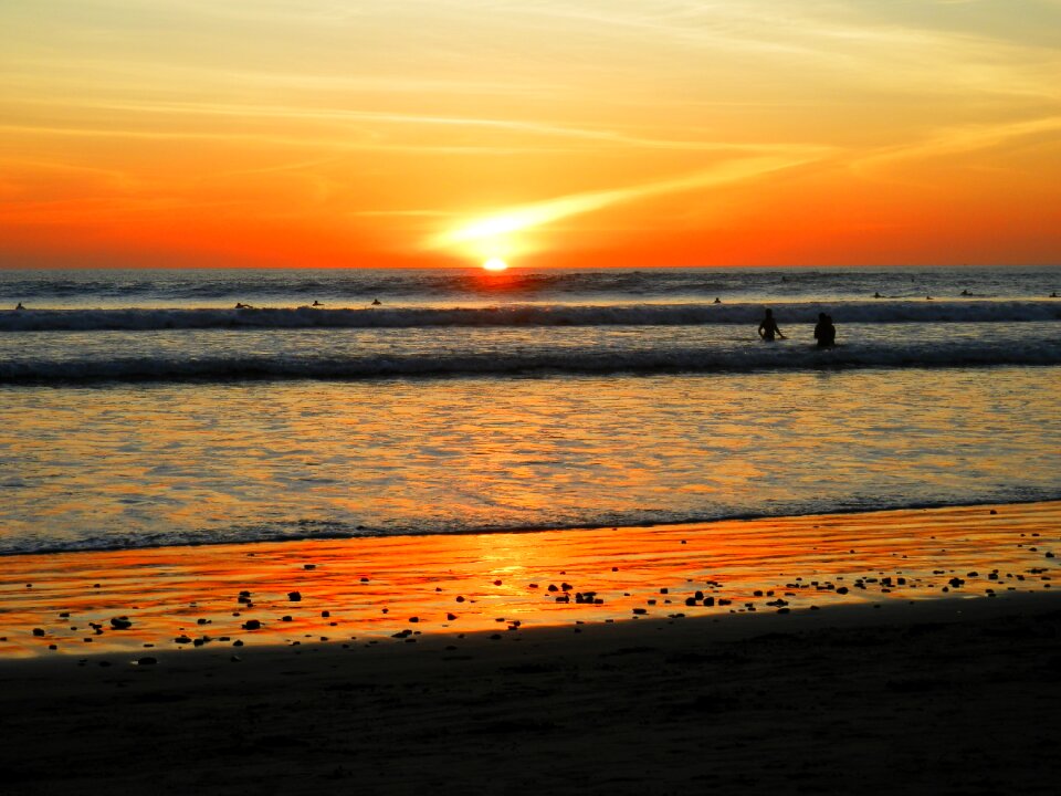Warm sand shore