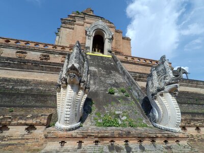 Chiang mai thailand pagoda wat chedi luang photo