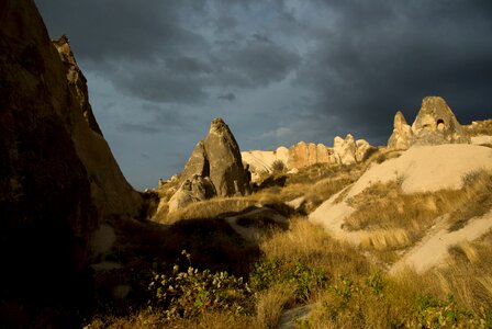Tufa rock formations landscape photo