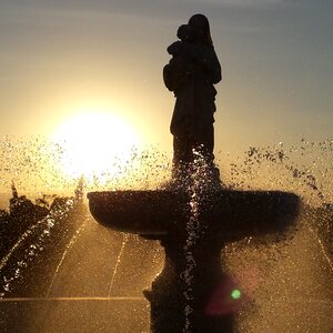 Crystalline sculpture sunset
