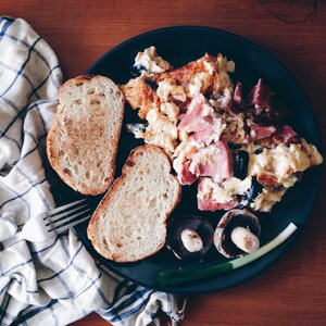 Toast bread eggs photo