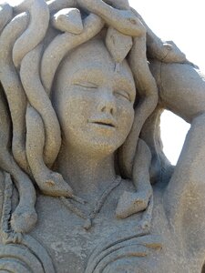 Sculpture beach sand photo