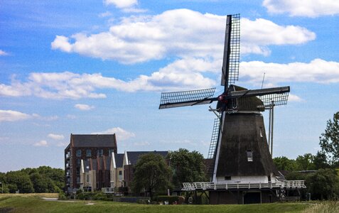 Wind mill holland historic mill photo